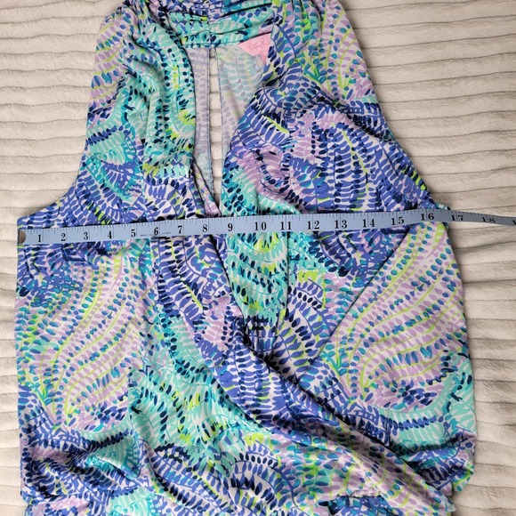 Lilly Pulitzer Womens Dress S Multicolor Tropical Print Sleeveless Blouson Style - Picture 4 of 7